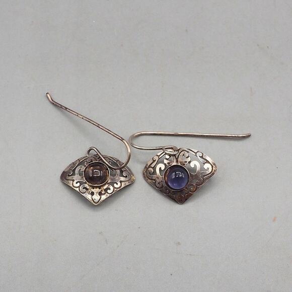 Sterling Silver Dangle Earrings .925 - Picture 1 of 2
